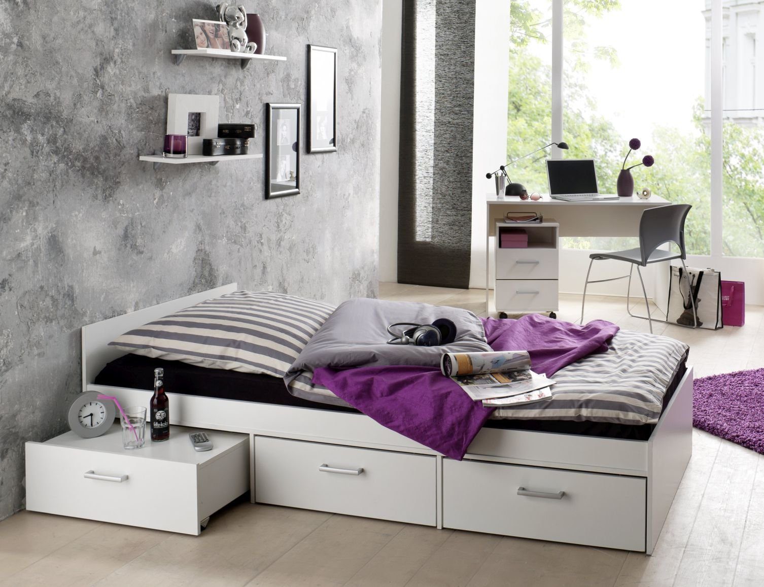 Storado Jugendzimmer-Set Berlin weiß matt (EAN 4260498522767) Jugendzimmer günstig online kaufen