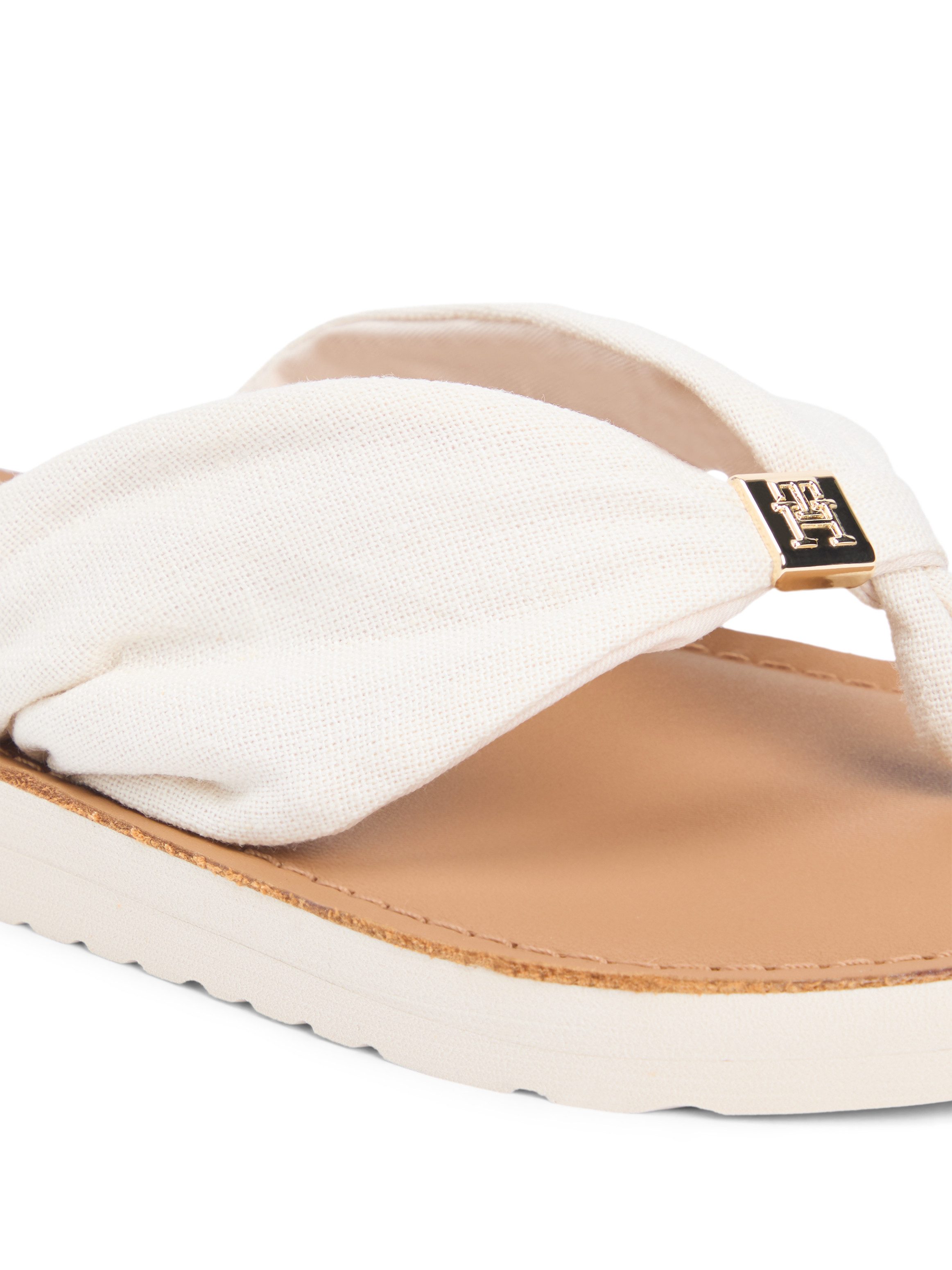 Tommy Hilfiger TH LTR FOOTBED SUMMER SANDAL Zehentrenner Sommerschuh, Stran günstig online kaufen