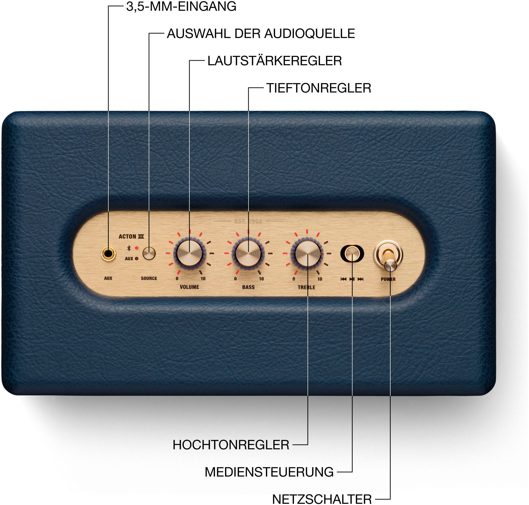 Marshall Acton III Bluetooth-Lautsprecher Stereo (Bluetooth, 60 W)