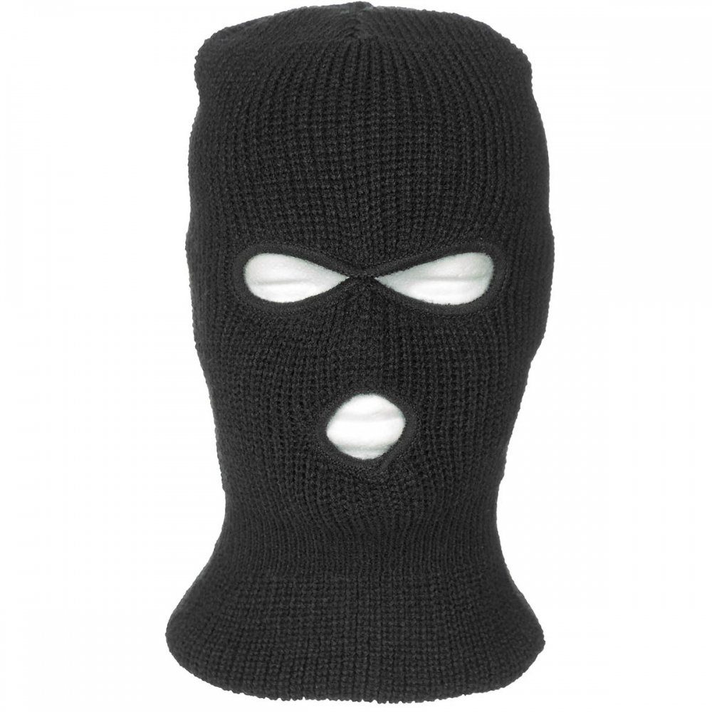 Balaclava MFH Schlupfmütze Polyacryl, Loch, Wolle 3 mit schwarz wärmender (Packung)