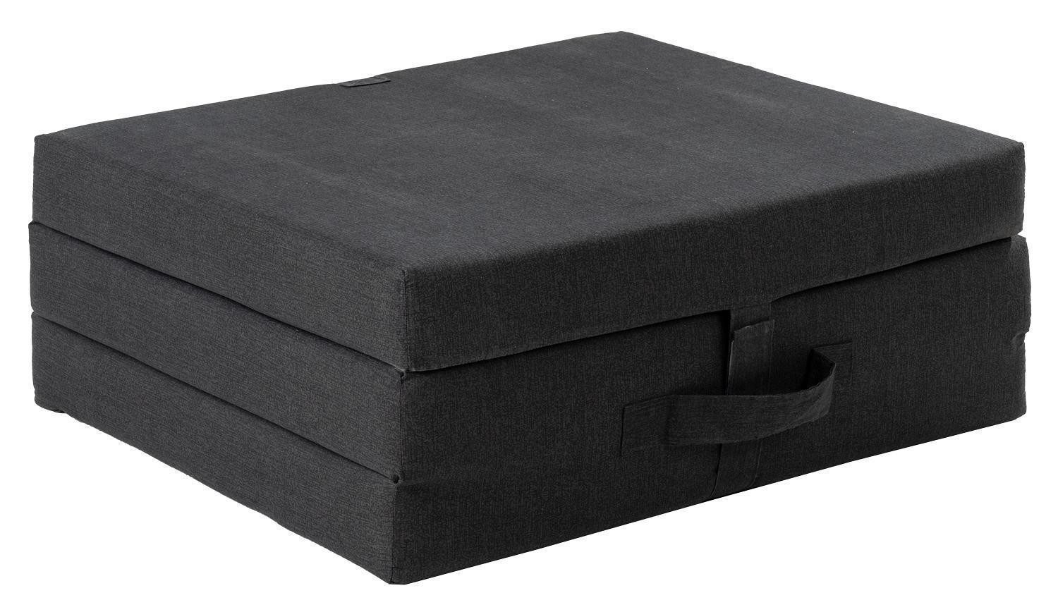 Taschenfederkernmatratze Faltmatratze SAMBO, B 70 cm x L 190 cm, Anthrazit, günstig online kaufen