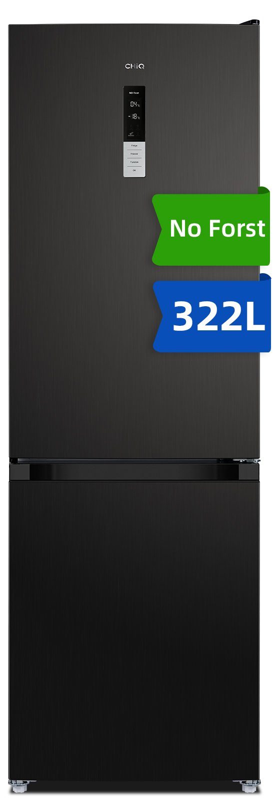FBM317NEI4D, hoch, den 59.5 185.5 cm breit, Garantie Jahre Touch-Screen-Eingaben,No cm CHiQ Kompressor frost,12 Kühl-/Gefrierkombination auf
