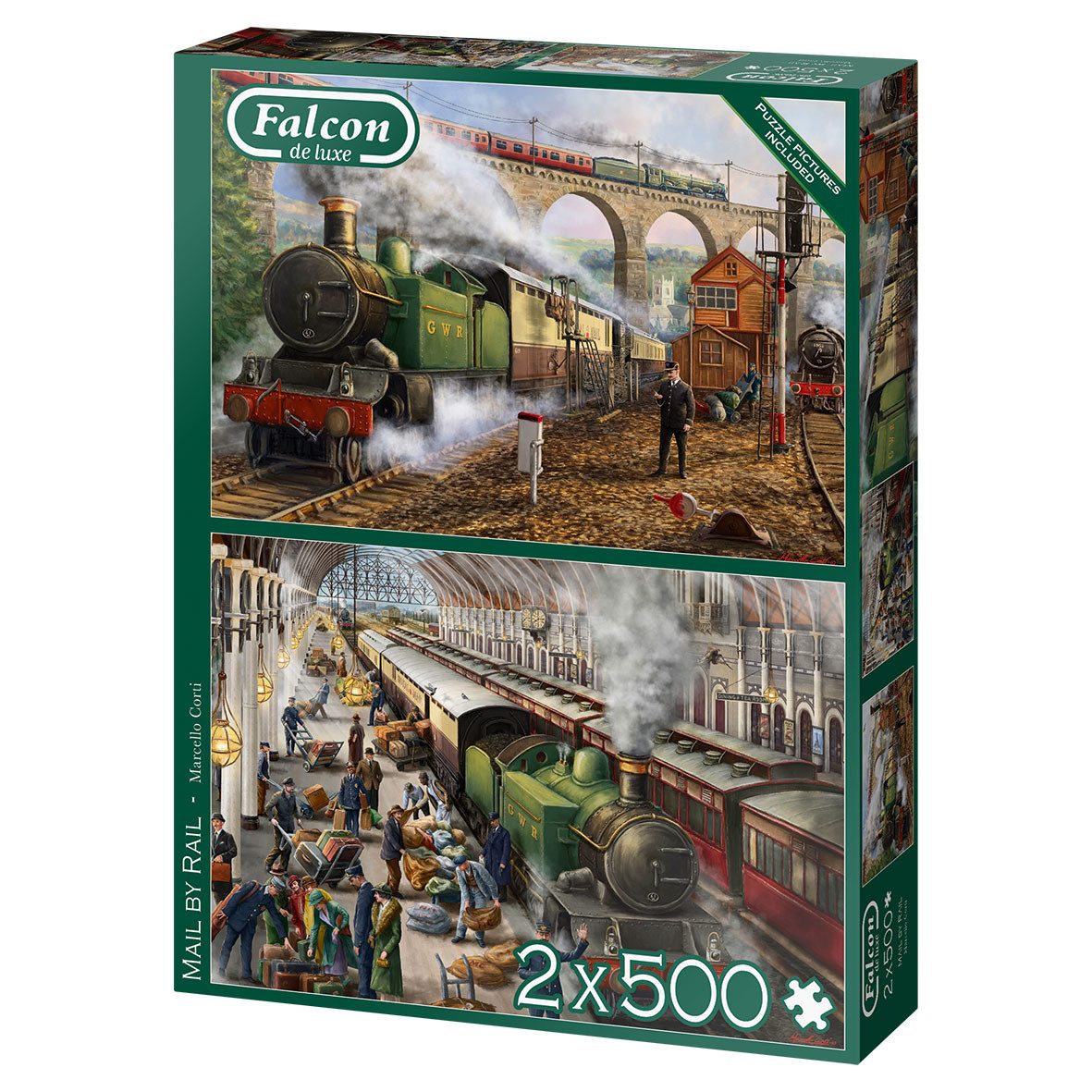 Jumbo Spiele Puzzle Falcon 11331 Marcello Corti Post mit der Bahn 2x500 Tei günstig online kaufen