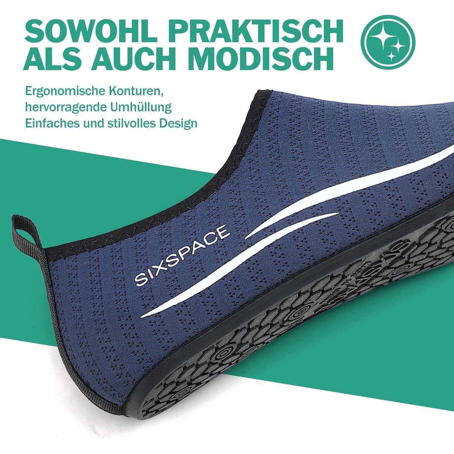 LuxusKollektion Badeschuhe Wasserschuhe Herren Damen 37 EU 485 Dunkelblau Wasserschuh