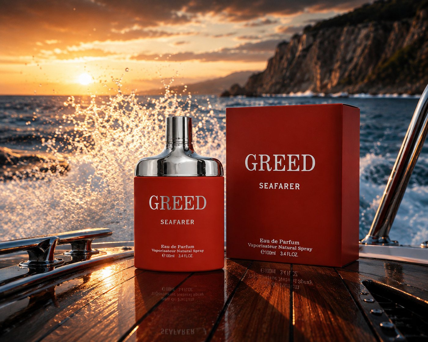 Fine Perfumery London Eau de Parfum GREED Seafarer Herrenduft Frisch Würzig Holzig e 100ml, Hergestellt in UK, Herrendüfte, Frisch
