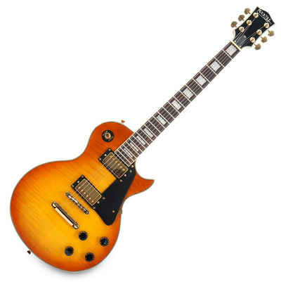 Rocktile E-Gitarre Pro L-200 Single Cut elektrische Gitarre, 2 Humbucker Tonabnehmer - Palisander Griffbrett