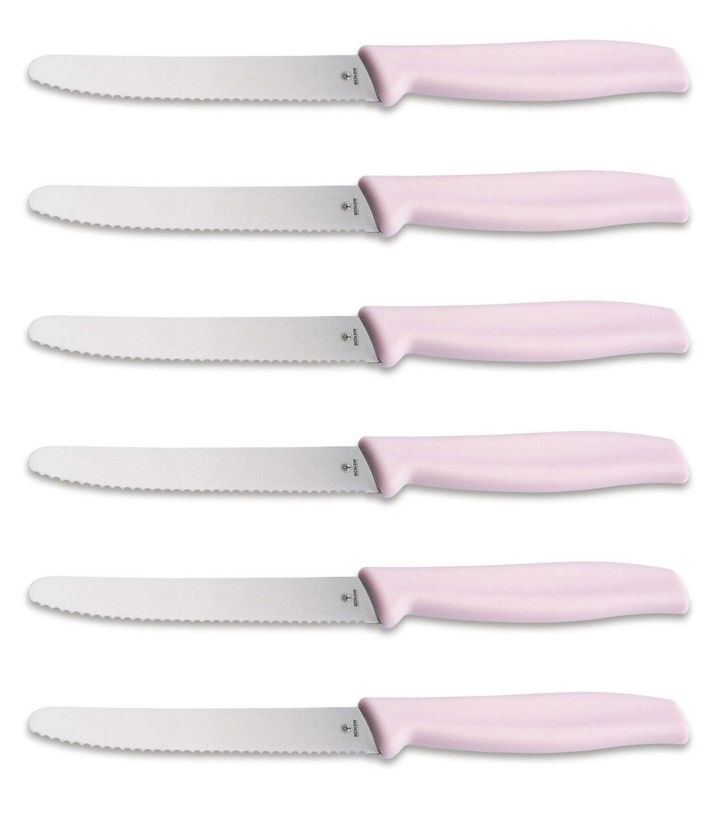 Böker Manufaktur Solingen Ніж для булочок Böker Ніж для булочок mit Wellenschliff, rosa (6 Stück)