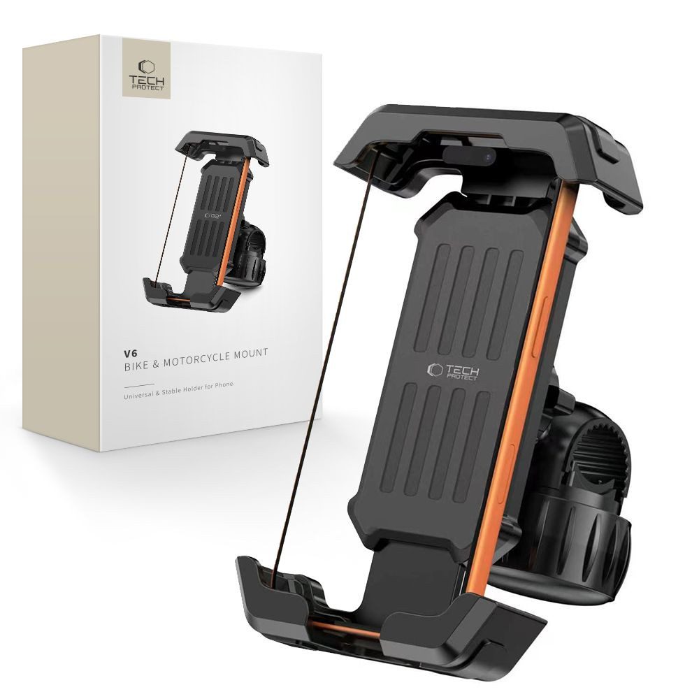 TECH PROTECT Handy-Halterung Fahrradhalterung Lenkerhalterung Smartphonehalterung, (Spar-Set, 1-tlg., 50-95 mm stabil, Aluminium, 2 Adapter, rutschfest, winkelverstellbar)