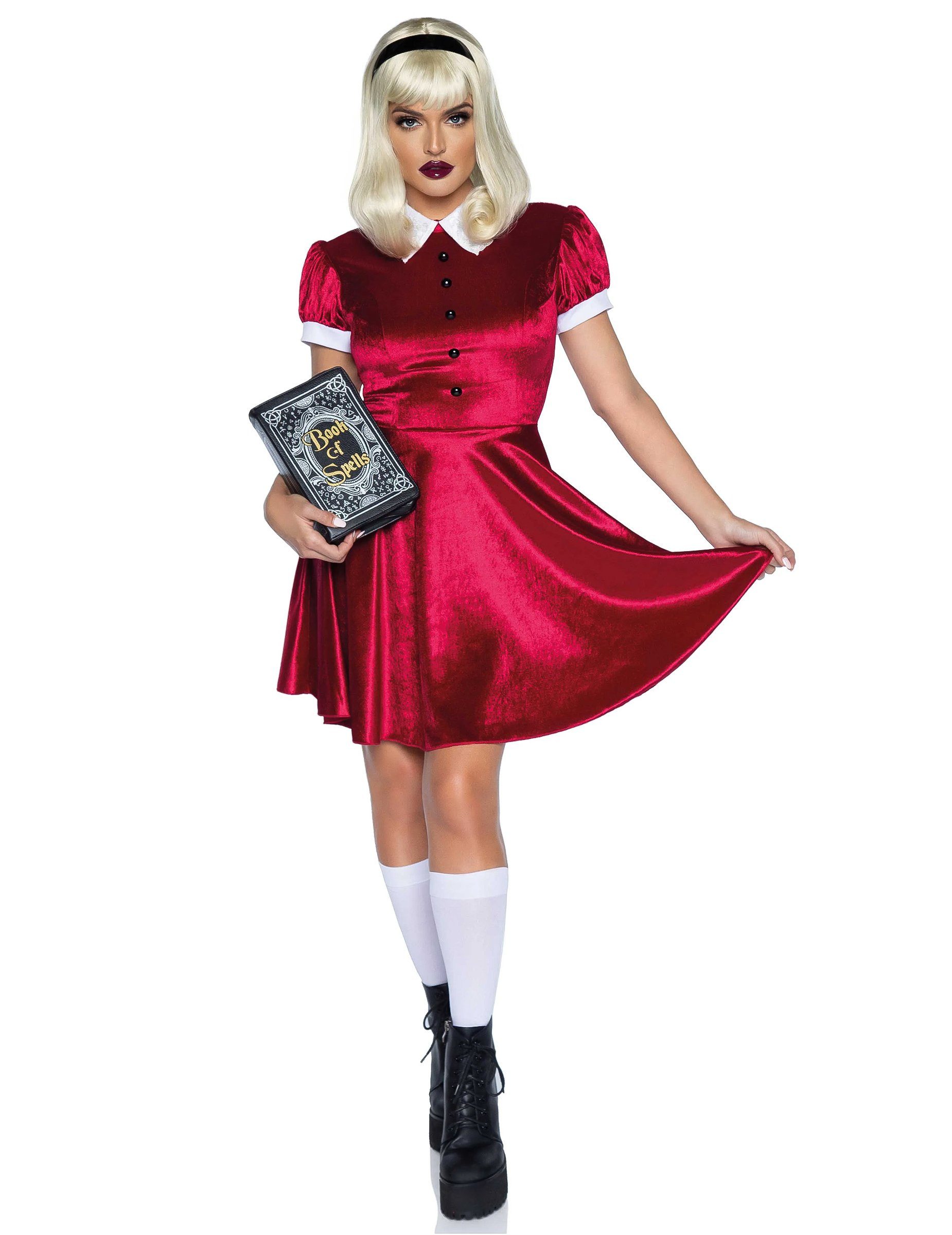 Kostüm Elegantes Puppenkostüm für Damen rot-weiß