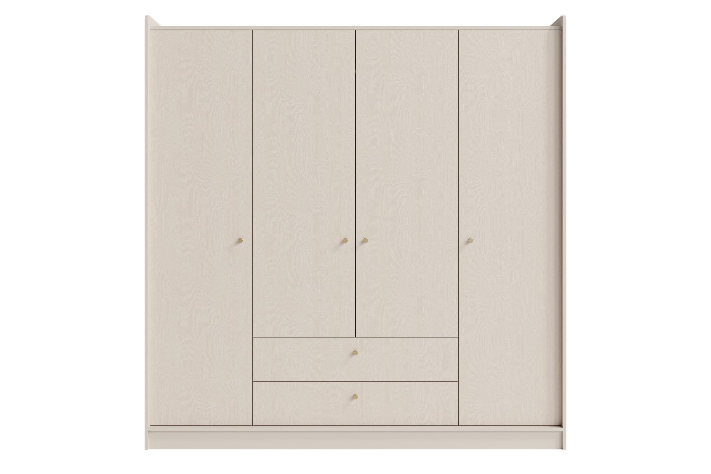 Deine Möbel 24 Kleiderschrank GEORGIA 13 200 / 207 / 52 cm in Sandbeige (Teil, 1-St., Wohnzimmer Schlafzimmer) GEORGIA-Kollektion Beige Sandbeige