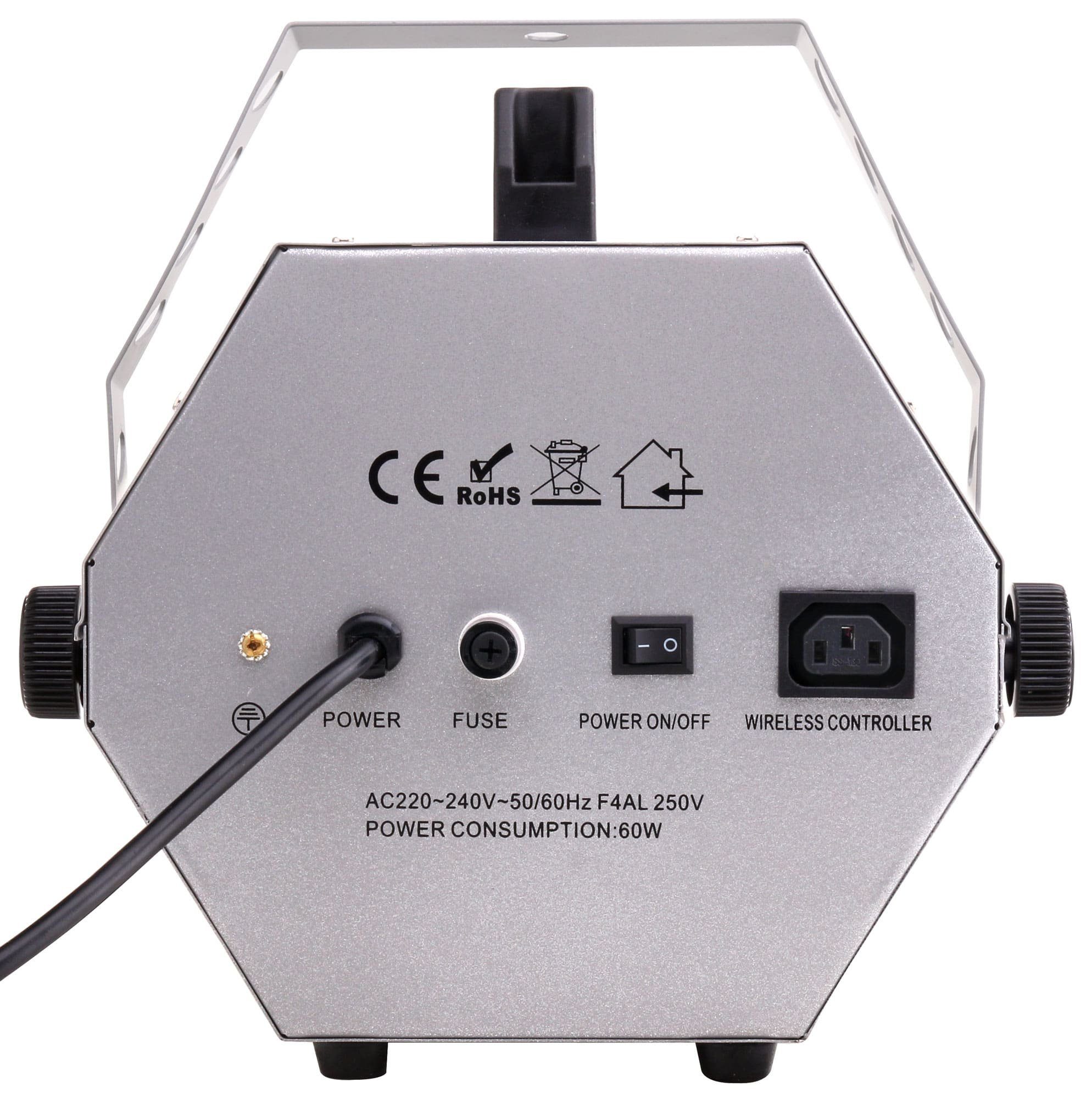 Showlite Seifenblasenmaschine Showlite BM-60 Seifenblasenmaschine mit Fernbedienung, auch zur Wand- und Deckenmontage geeignet