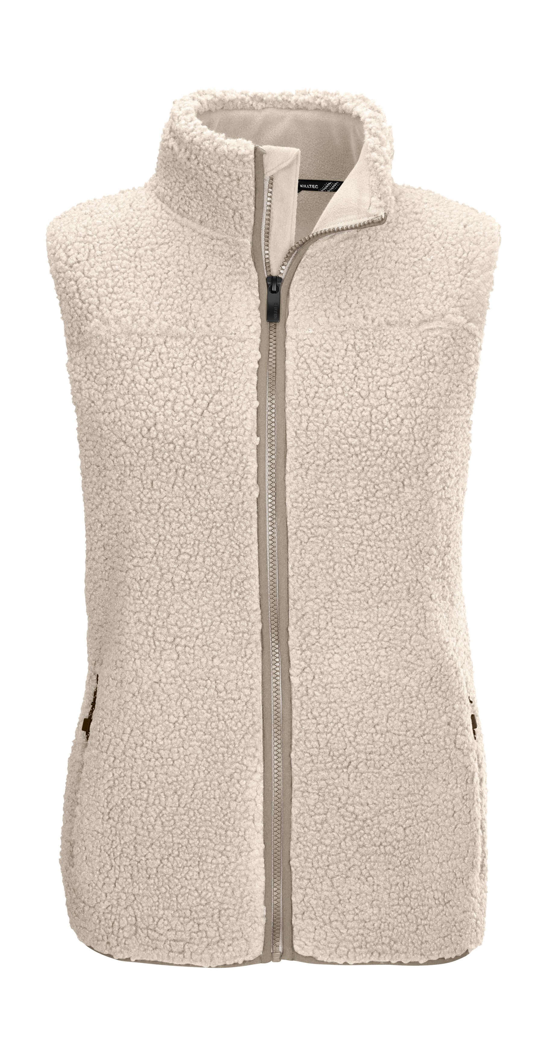 Killtec Funktionsweste KOW 7 WMN VST Kuschelige Sherpa Fleeceweste, Stretch, Zipper-Taschen, Kinnschutz