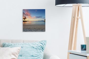OneMillionCanvasses® Leinwandbild Strand - Tropisch - Farben, (1 St), Leinwand Bilder für Wohnzimmer Schlafzimmer