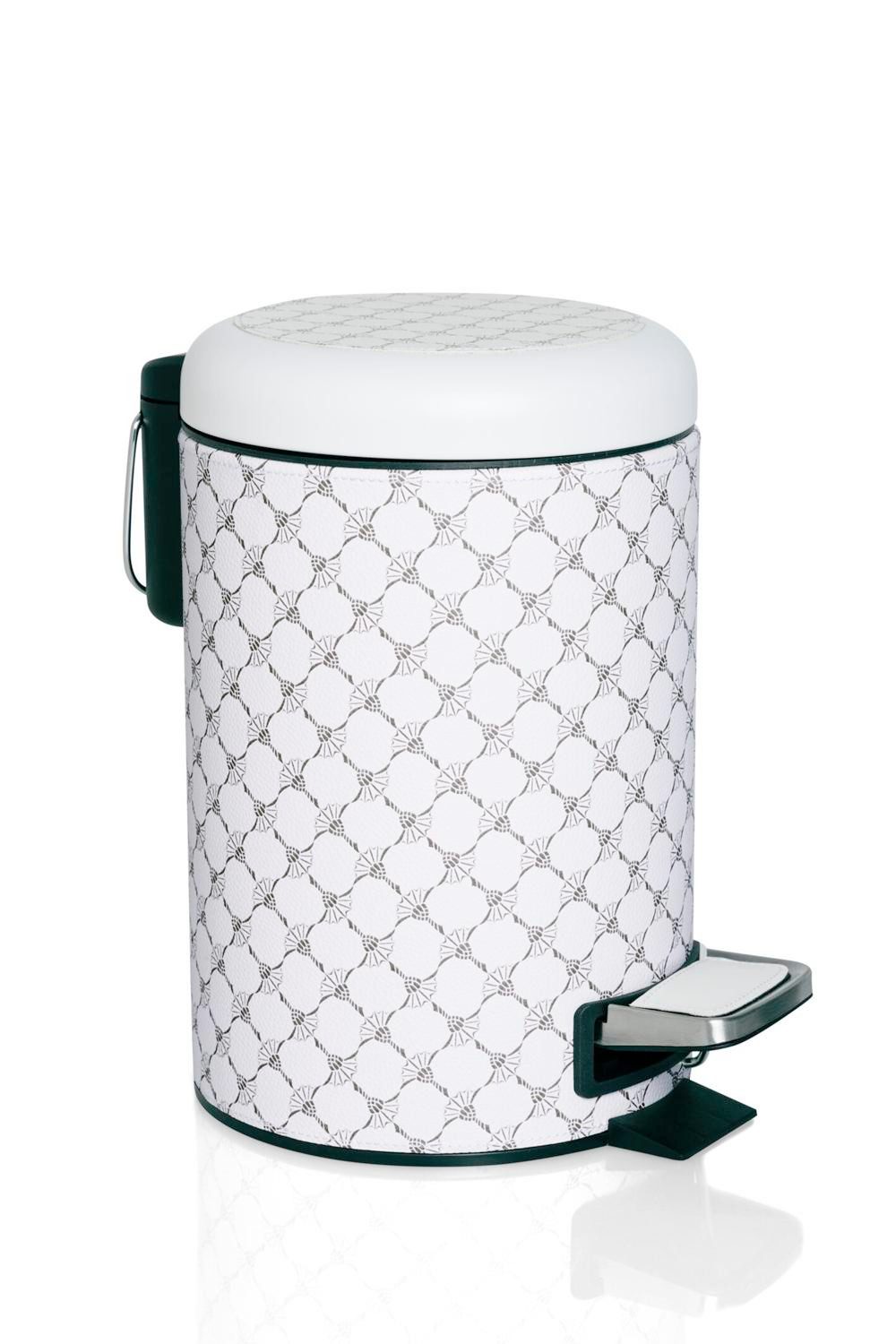 JOOP! Kosmetikeimer CORNFLOWER Pedaleimer Stahl und Kunststoff, pflegeleichtes Lederimitat