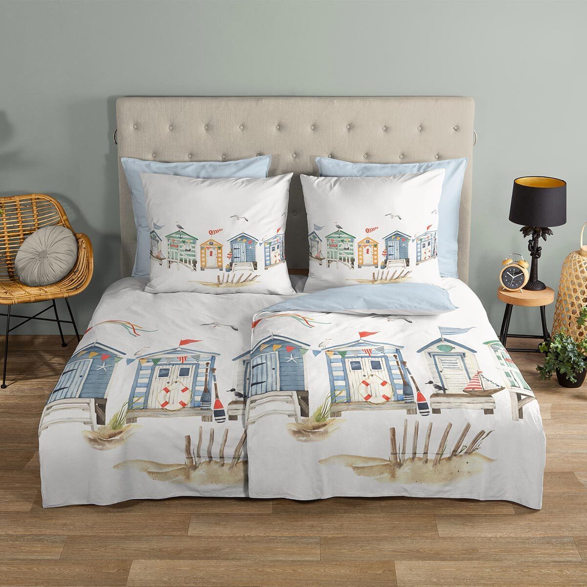 TRAUMSCHLAF Bettwäsche Strandhäuser, Renforce, 2 teilig, maritimes Design a günstig online kaufen