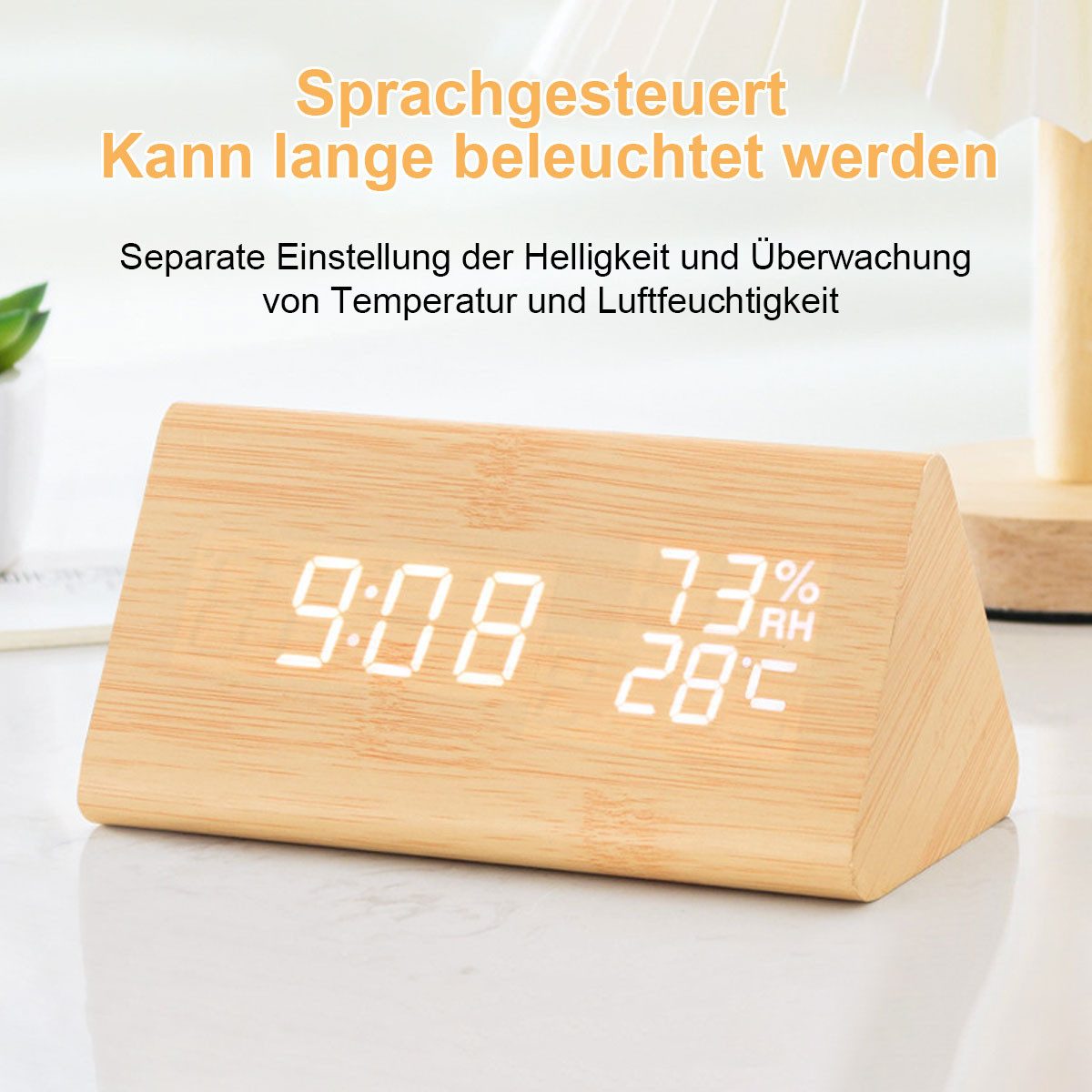 DOPWii Wecker aus Holz, mit Tonsteuerung günstig online kaufen