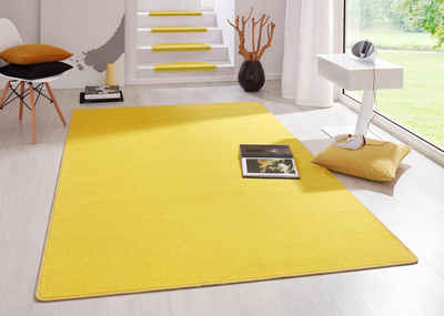 Teppich Fancy, HANSE Home, rechteckig, Höhe: 7 mm, Kurzflor, Unifarben, farblich passende Kettelung