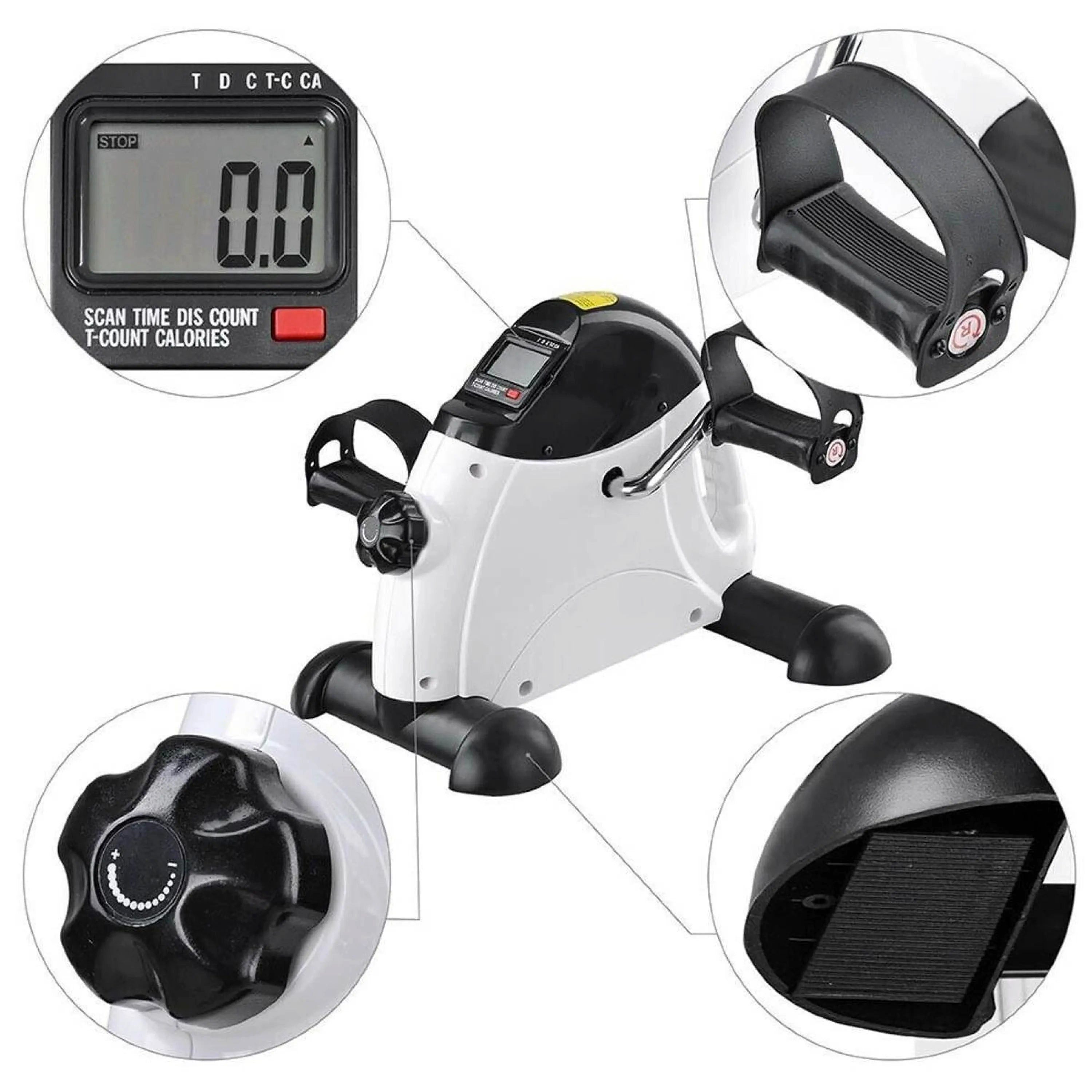 Sport-Knight® Mini-Heimtrainer Mini Heimtrainer, mit LCD-Anzeige, Widerstand verstellbar (Mini Heimtrainer, 1x AAA-Batterie), Kompakt und vielseitig einsetzbar