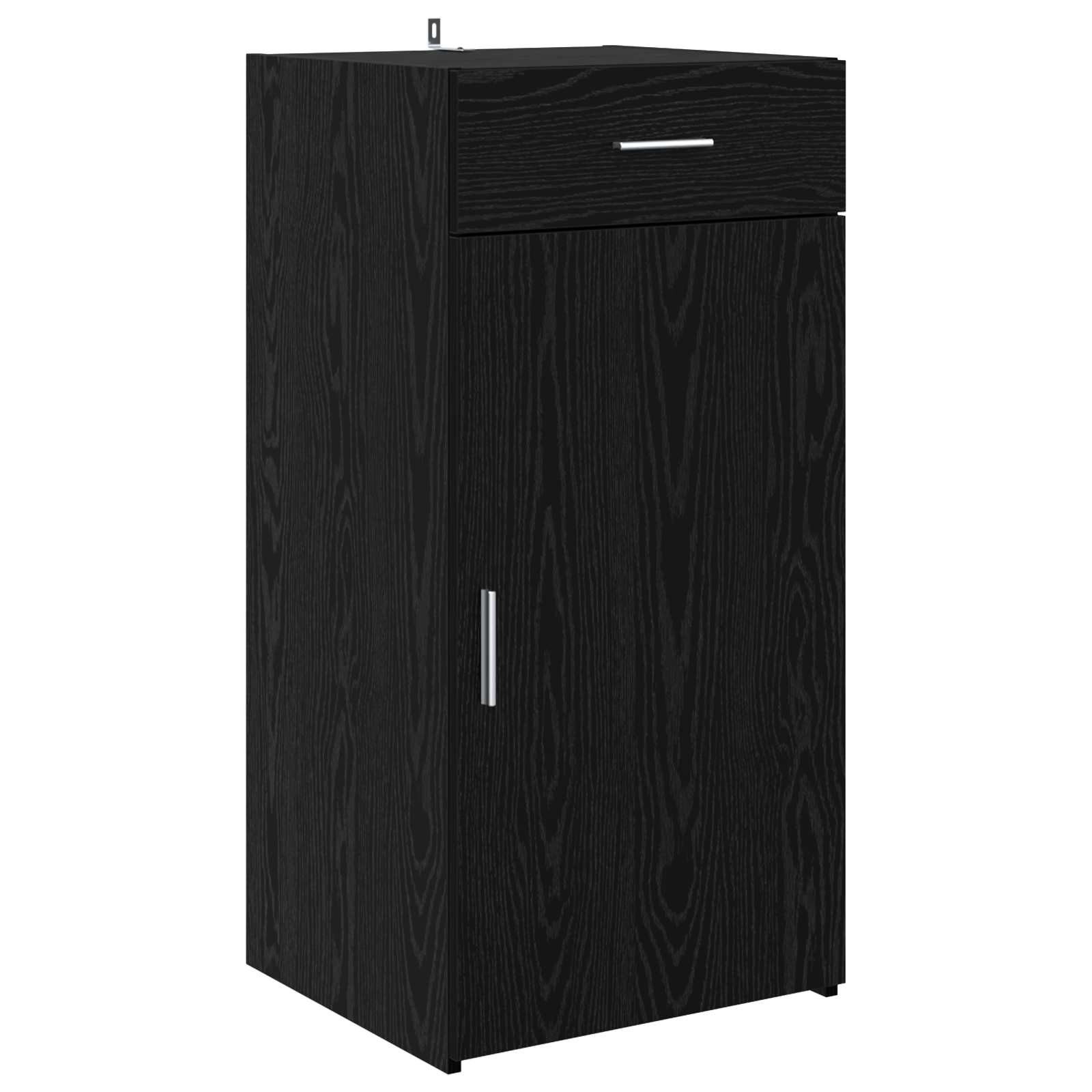 vidaXL Sideboard Sideboard Schwarz Eichen-Optik 45 x 42,5 x 93 cm Holzwerkstoff (1 St)