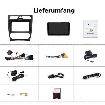 GABITECH Autoradio GPS Navigation für Mercedes Benz G W463 C W203 CLK W209/C209 Einbau-Navigationsgerät (Drahtloses Carplay & Android Auto,3D Navi,2GB RAM; 32GB ROM,WiFi,DAB)