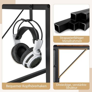 COSTWAY Computertisch, mit 2 Schubladen, bis 130kg, 120x60x75cm