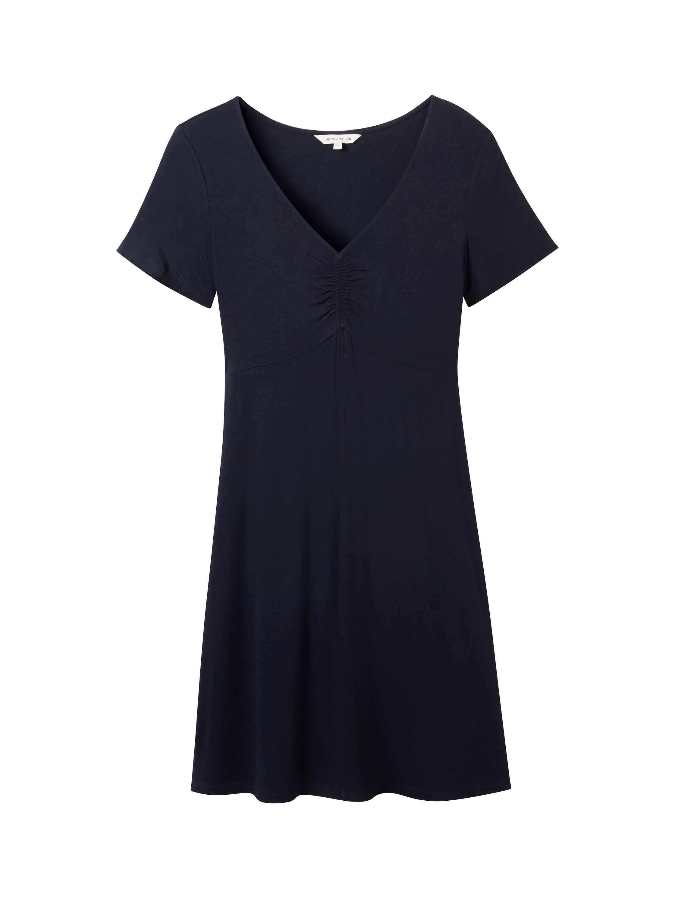 TOM TAILOR Minikleid mit Allover-Print und V-Ausschnitt