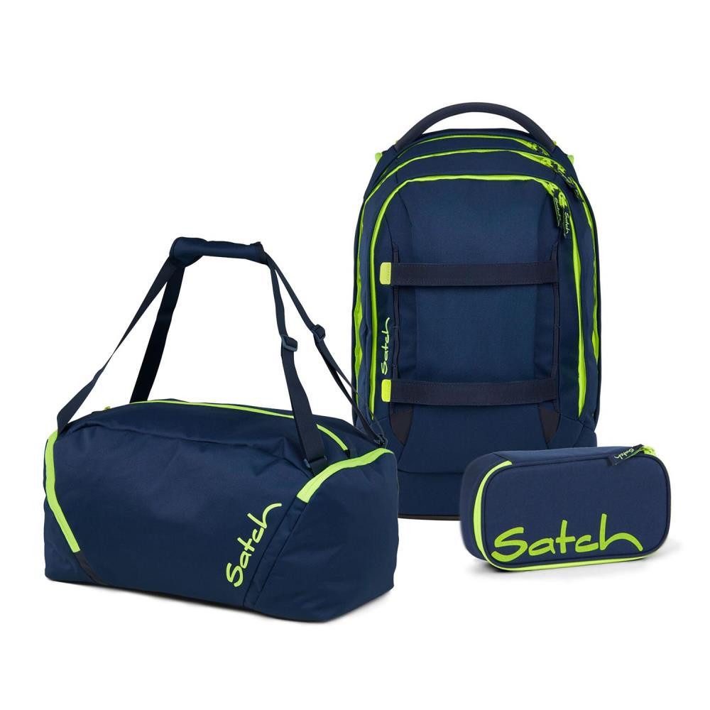 Satch Schulrucksack Pack (3tlg, inkl. Schlamperbox und Sporttasche)