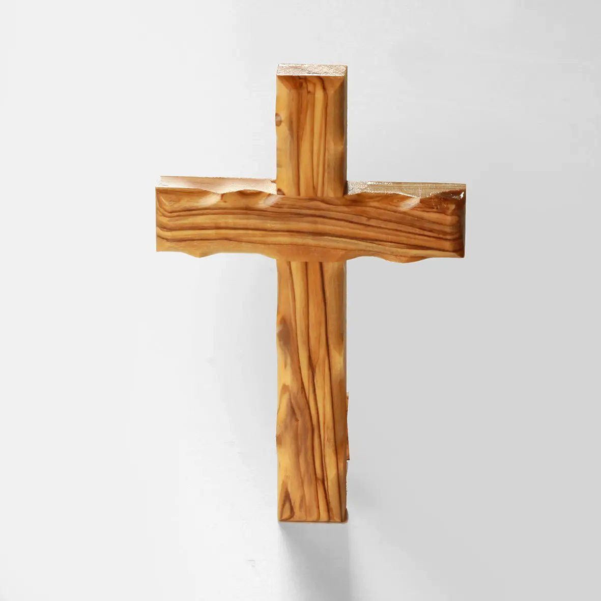 Kruzifix, Wandkreuz, Kreuz Dekoobjekt aus aus zum Bethlehem Kassis Holzdeko, Naturprodukt, aufhängen, umweltfreundlich, handgemacht, Olivenholz,