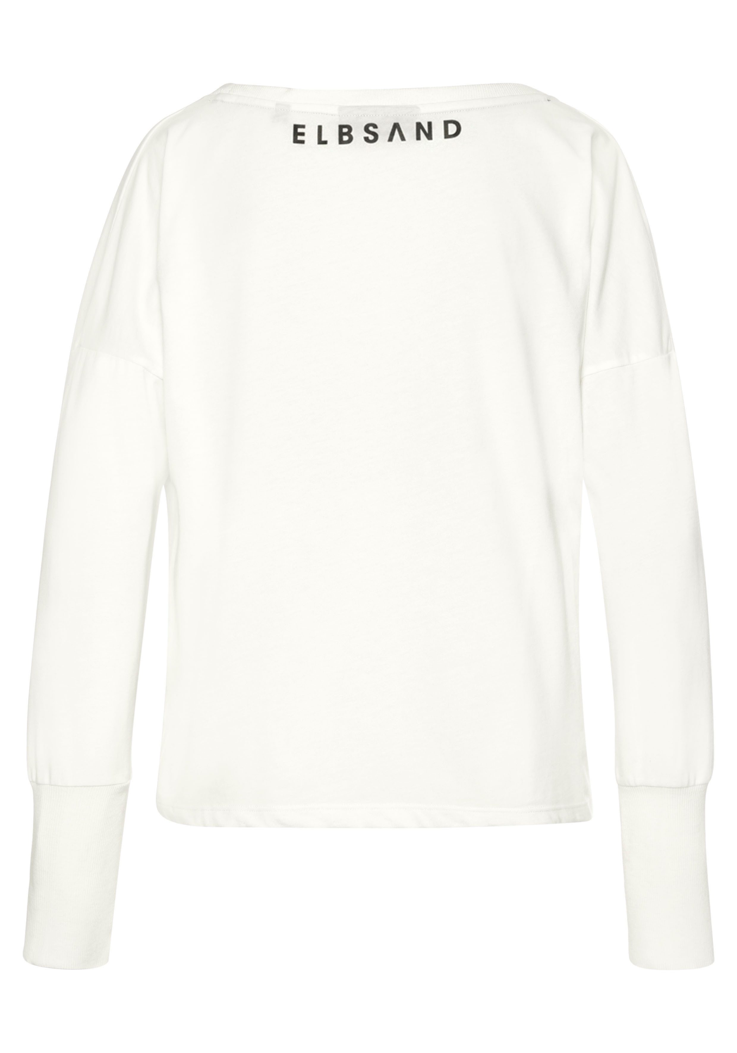 Elbsand Longsleeve Ingiara mit Logodruck vorne, Langarmshirt, sportlich-casual