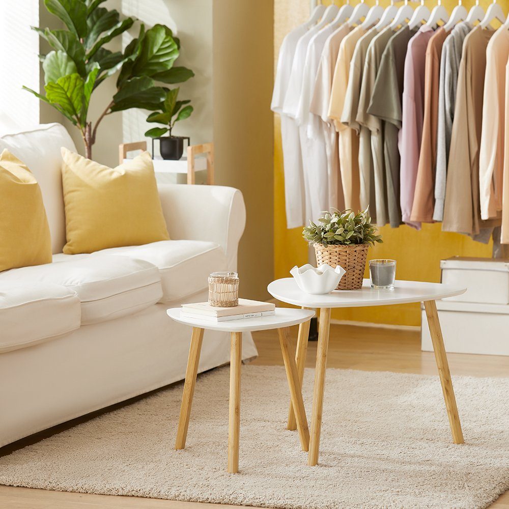 SoBuy Beistelltisch FBT74, 2er Set, Satztisch Couchtisch Sofatisch, Beine a günstig online kaufen