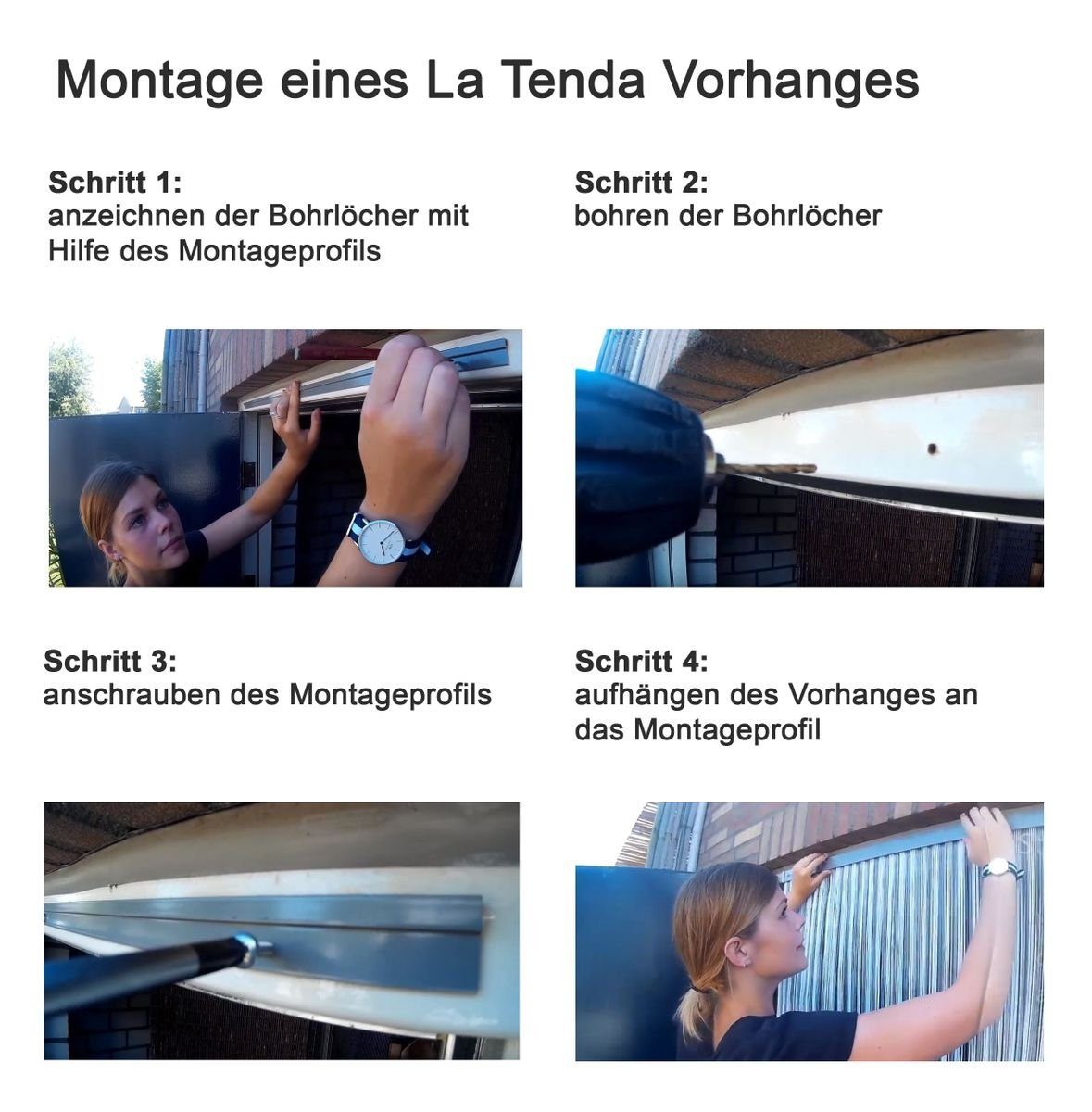 1 Tenda, Breite La Länge Hakenaufhängung, ELBA Perlenvorhang cm, Türvorhang 210 La individuell transparent Polypropylen transparent, und kürzbar - 90 Tenda grau, x