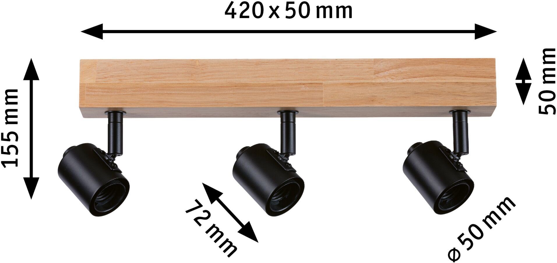 Arvid, E27 Paulmann Deckenstrahler Leuchtmittel, ohne