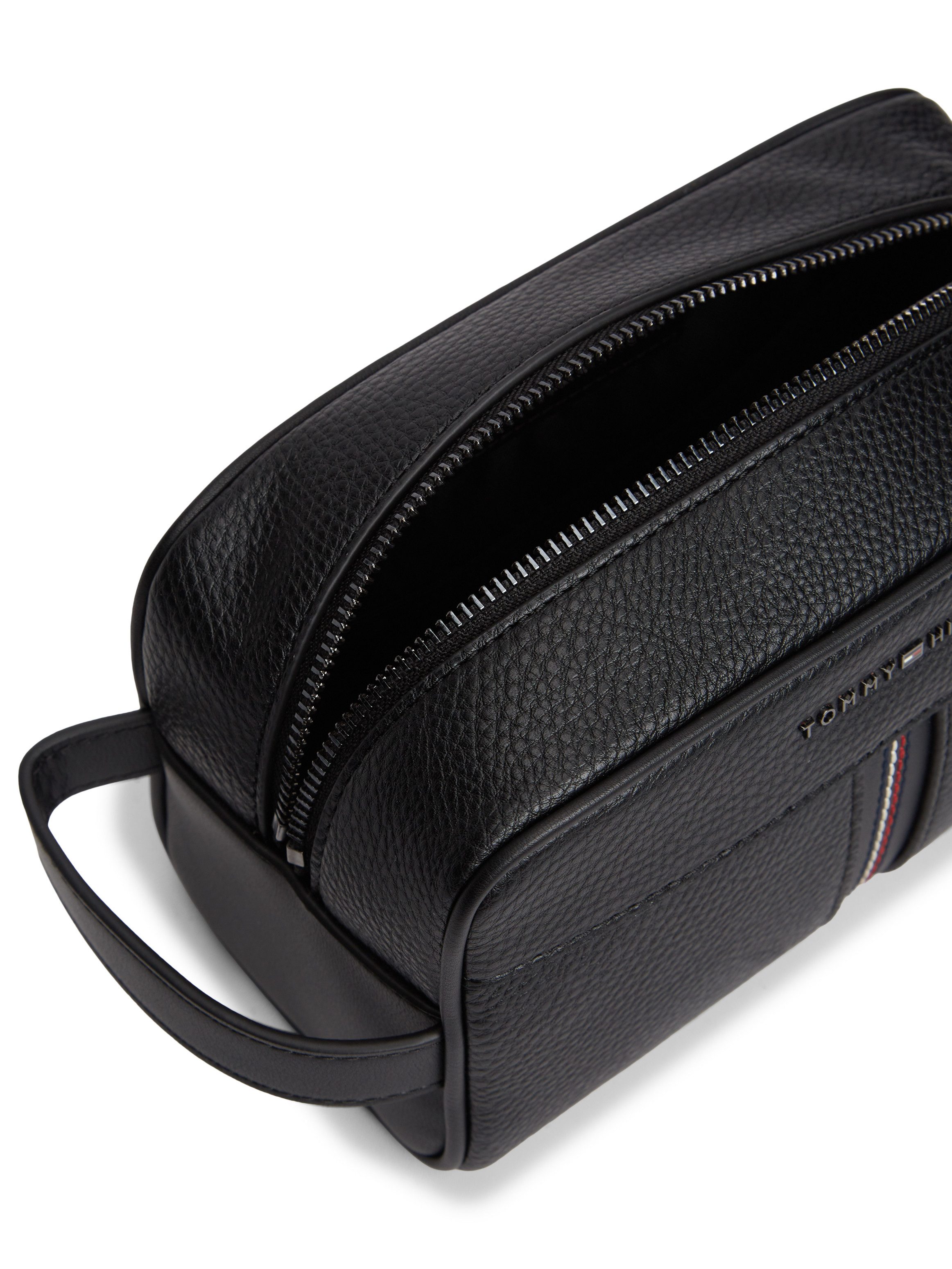 Tommy Hilfiger Kulturbeutel TH CENTRAL WASHBAG, Unisex Minibag, Hygienebeutel mit praktischer Handschlaufe