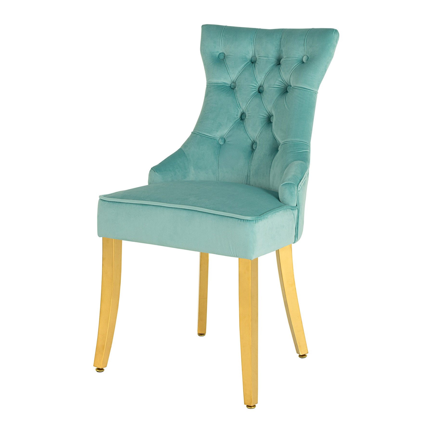 riess-ambiente Polsterstuhl CASTLE blau / gold günstig online kaufen