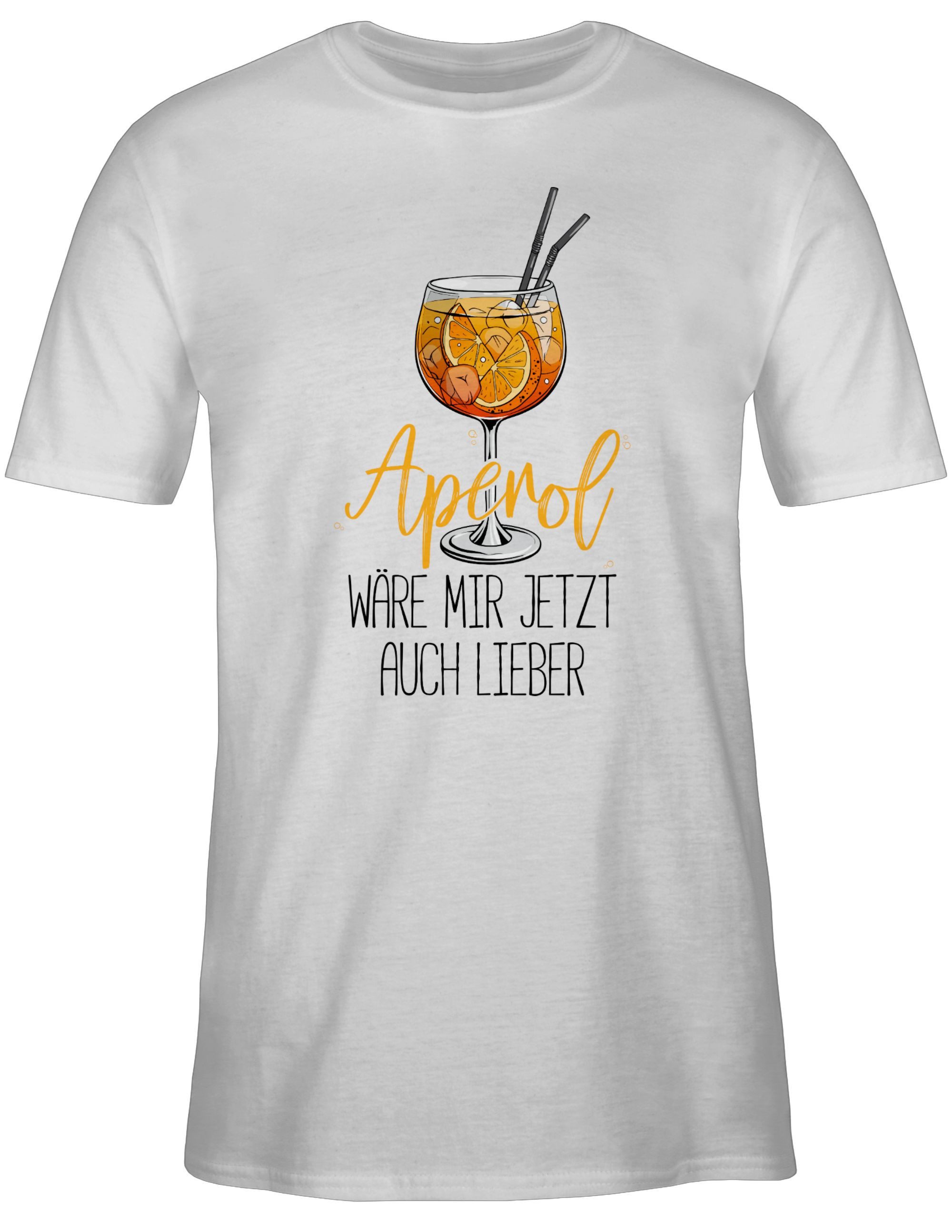 Shirtracer T-Shirt Aperol wäre mir jetzt auch lieber I Lustige Geschenke Ap günstig online kaufen