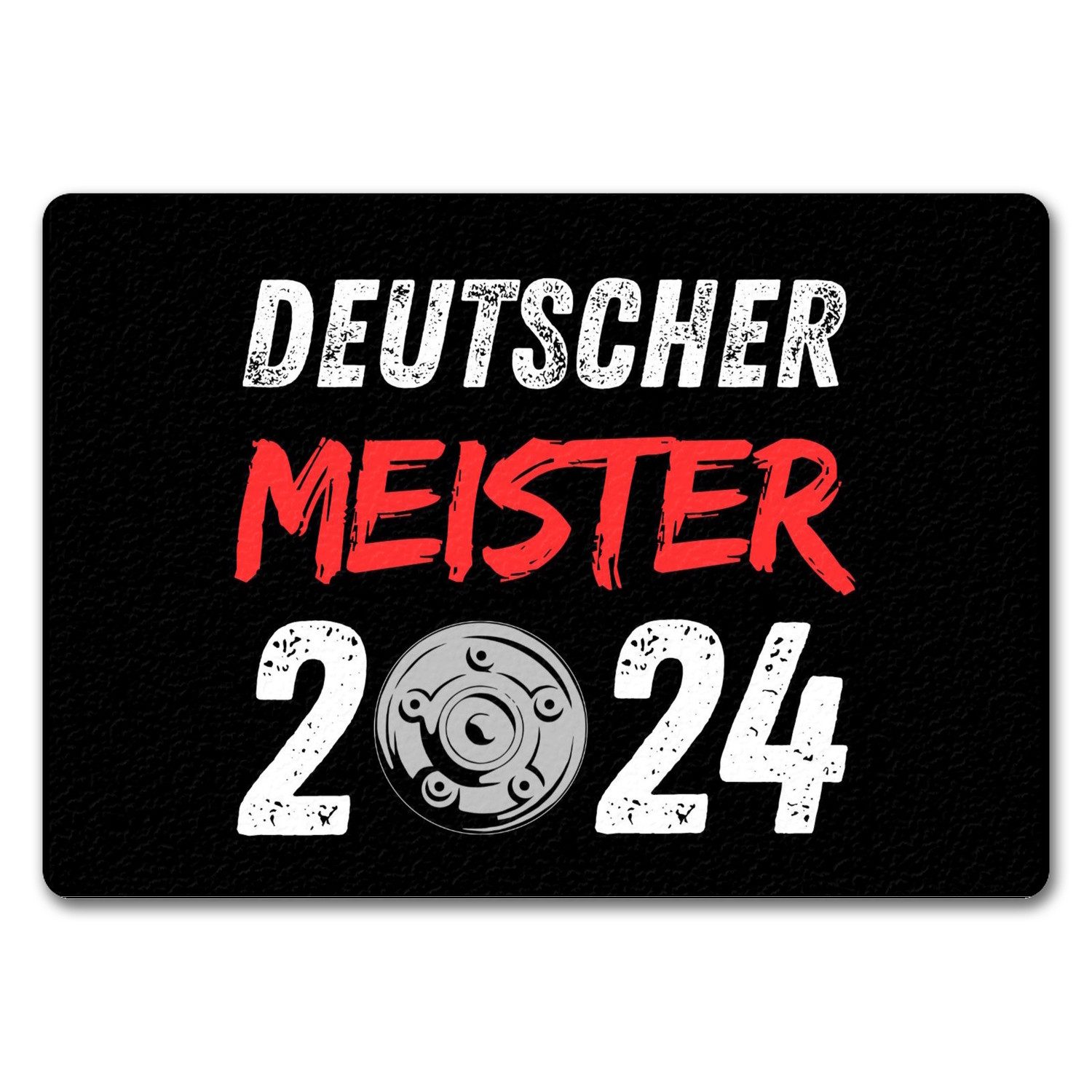 Fußmatte Leverkusen Meisterschale Fußmatte in 35x50 cm ohne Rand mit Spruch