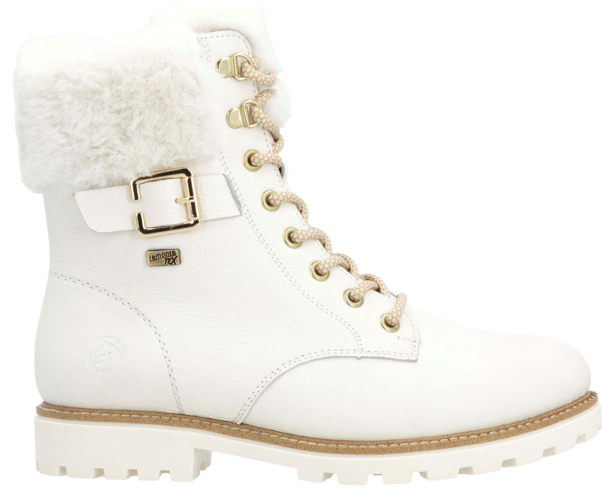 Remonte Elisabeth Hurley-Collection Winterboots, Schnürboots, Outdoorschuh, Schnürstiefelette mit Zierschnalle