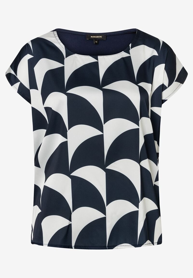 MORE&MORE Kurzarmshirt Blusenshirt günstig online kaufen