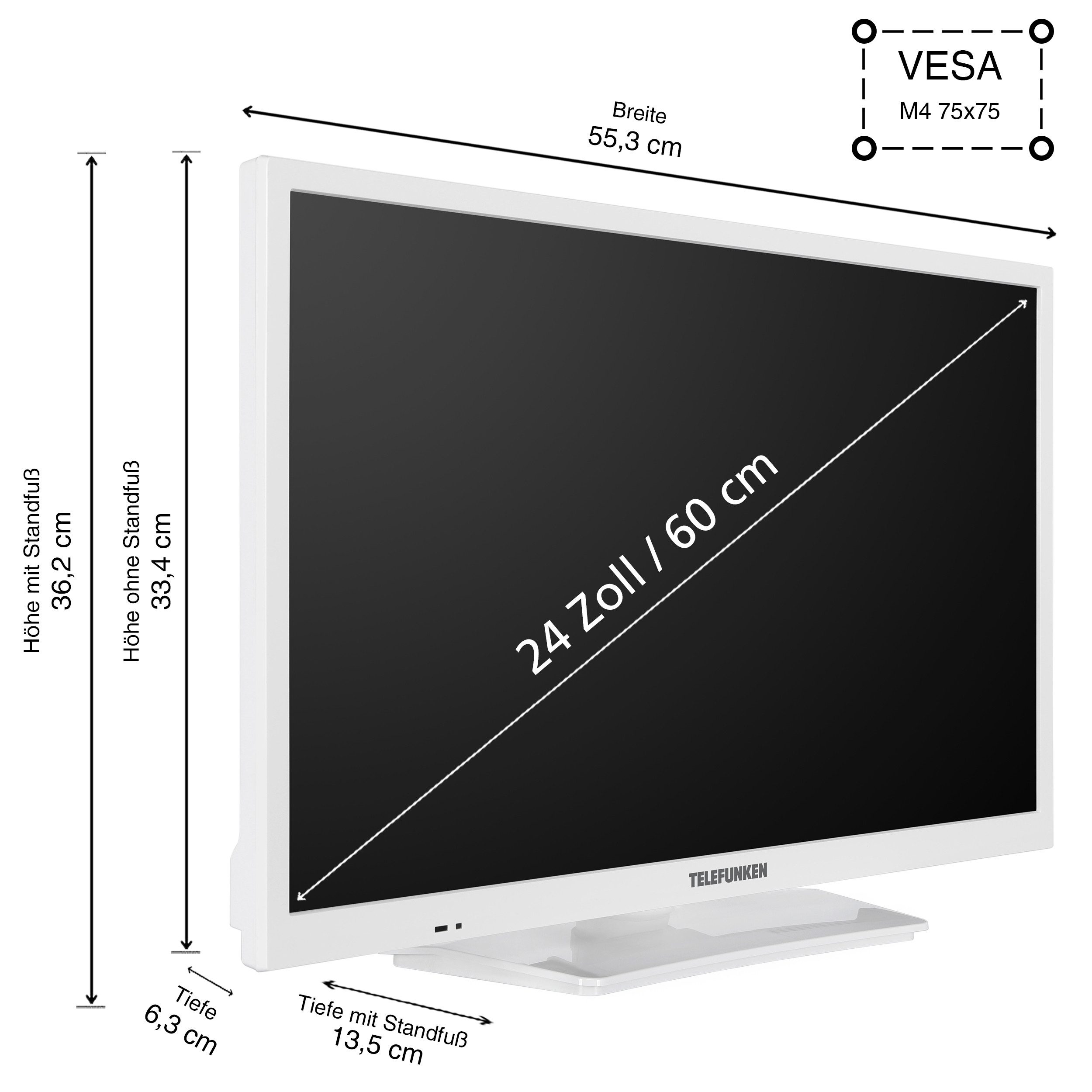Telefunken XH24VP550M-W LCD-LED Fernsehe...