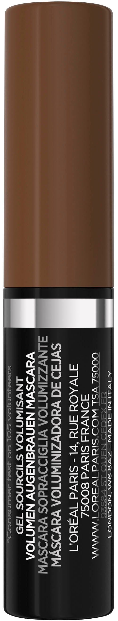 Dark 108 L'ORÉAL PROFESSIONNEL L'ORÉAL mit Plump PARIS Augenbrauen-Kosmetika PARIS & Artist Brow wischfest Brunette Set, und Gelformel Präzisionsbürste,