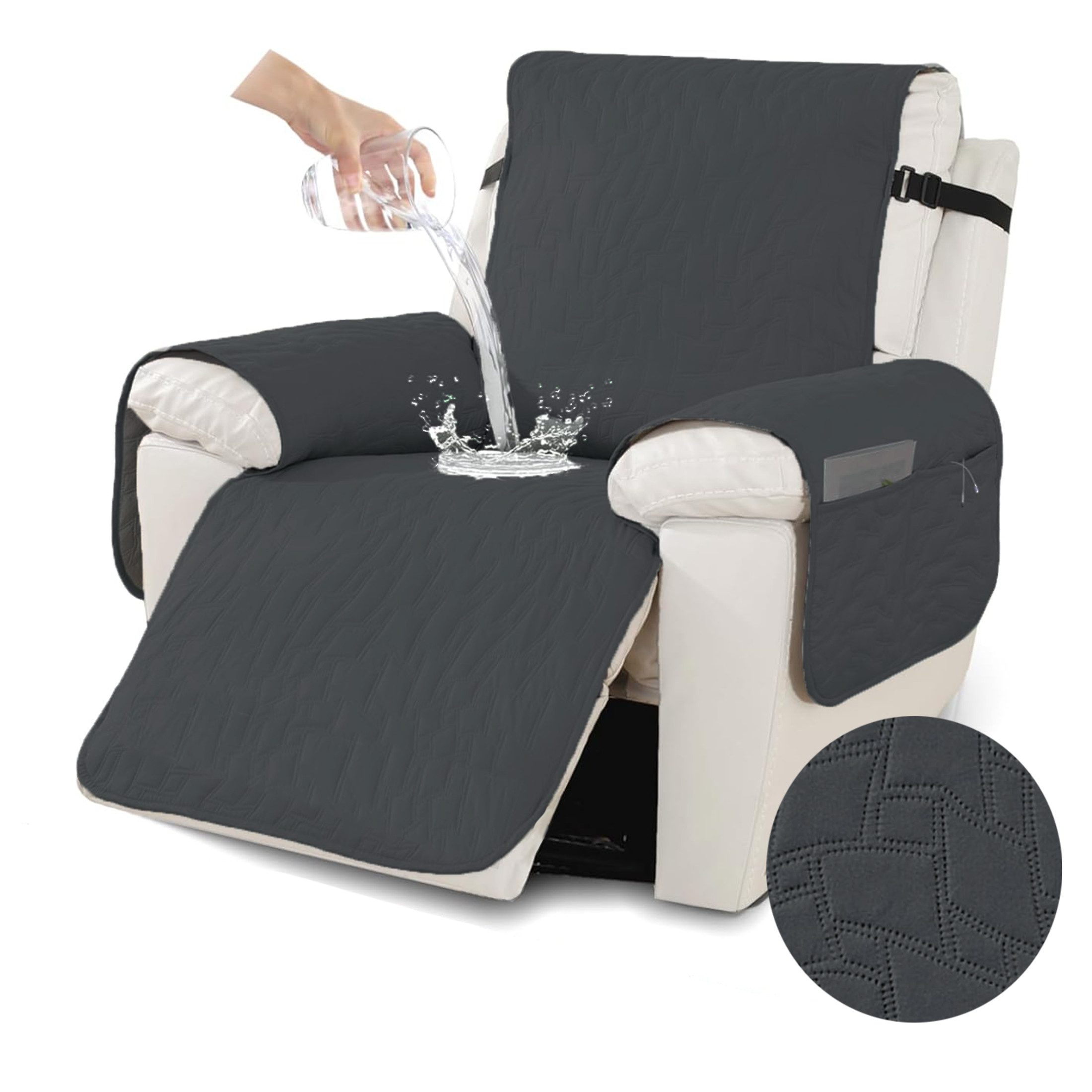 Masbekte Sesselschoner Sofahusse, Couchbezug, Sofaschoner, Rutschfest