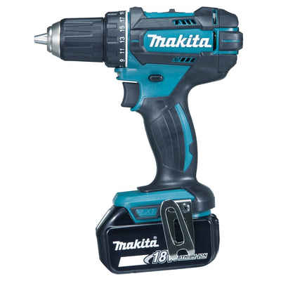 Makita Akku-Schrauber DDF482RTJ, 1900,00 U/min, 62,00 Nm, (im Makpac, 1-tlg., im Makpac), Im Set mit 2x 5AH Akku BL1850B, Schnellladegerät & Makpac Gr.2