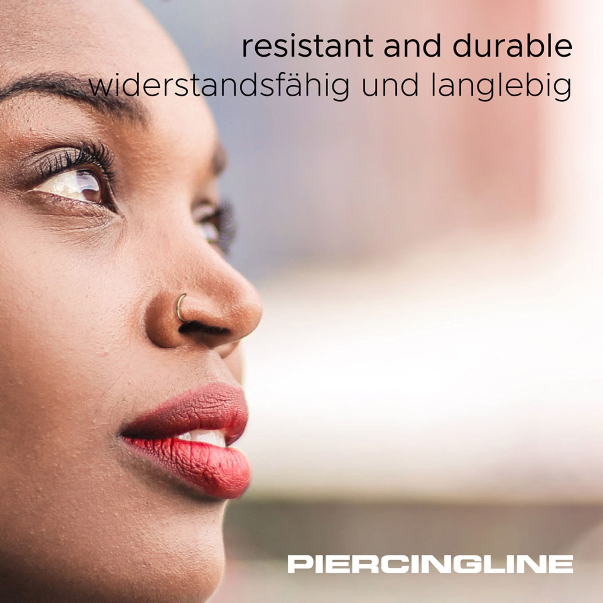 PIERCINGLINE Nasenpiercing Chirurgenstahl Nasenring offen PLATTE (Nasenstecker, 1-tlg)