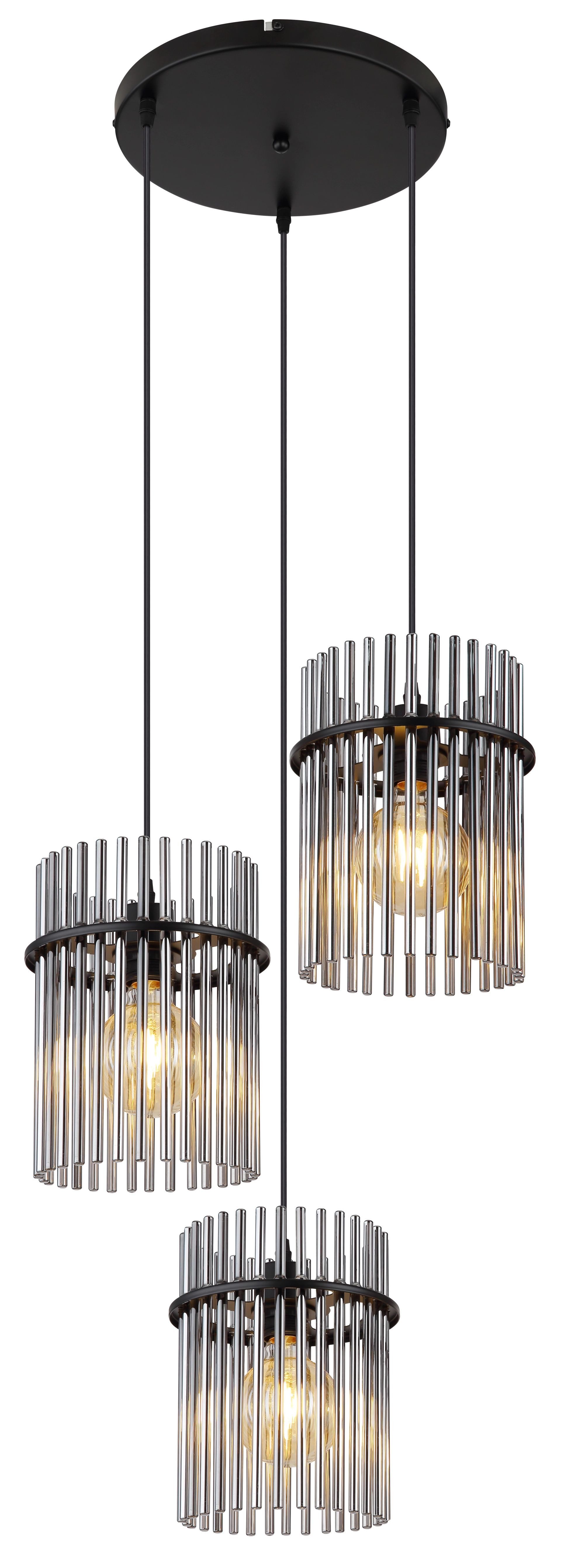 GLOBO LIGHTING Pendelleuchte GORLEY, ohne Leuchtmittel, Design Glasstäbe, Deckenlampe, Wohnzimmer, Esszimmer, Hängelampe