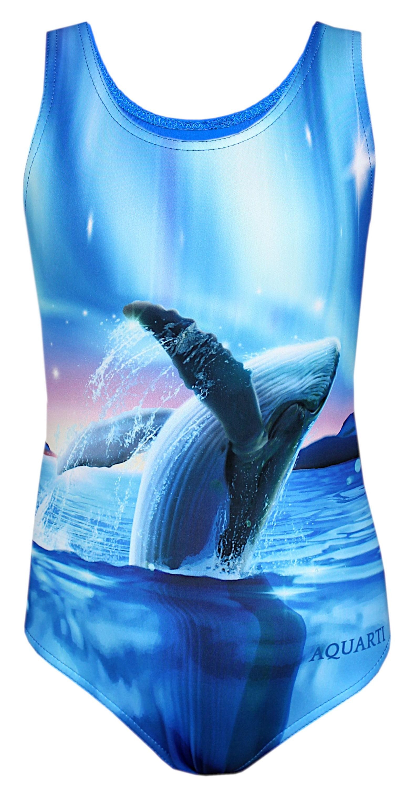 Aquarti Badeanzug Aquarti Mädchen Badeanzug mit Ringerrücken Print