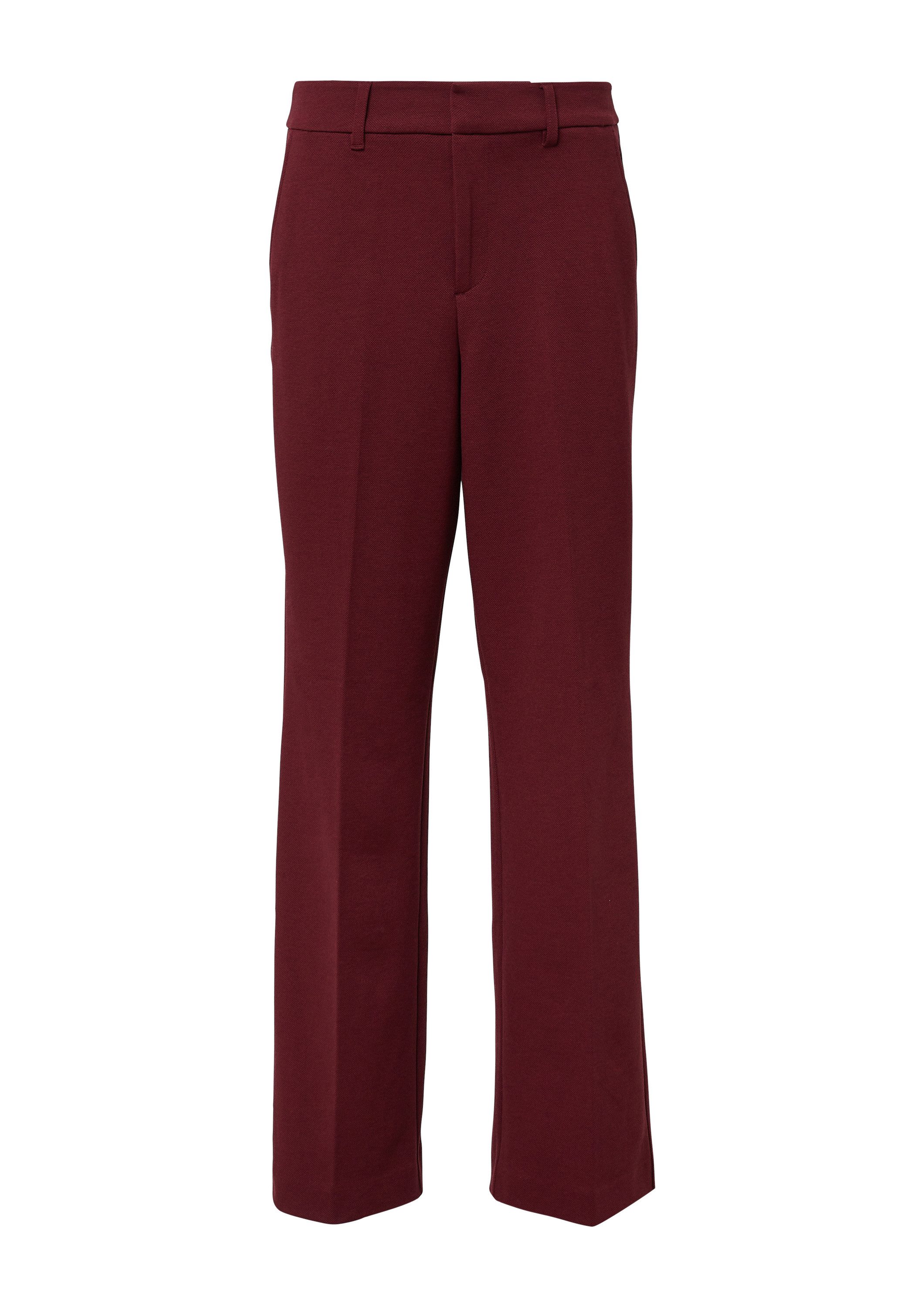 s.Oliver Chinos Hose Wide-Leg-Hose aus Struktur-Jersey günstig online kaufen