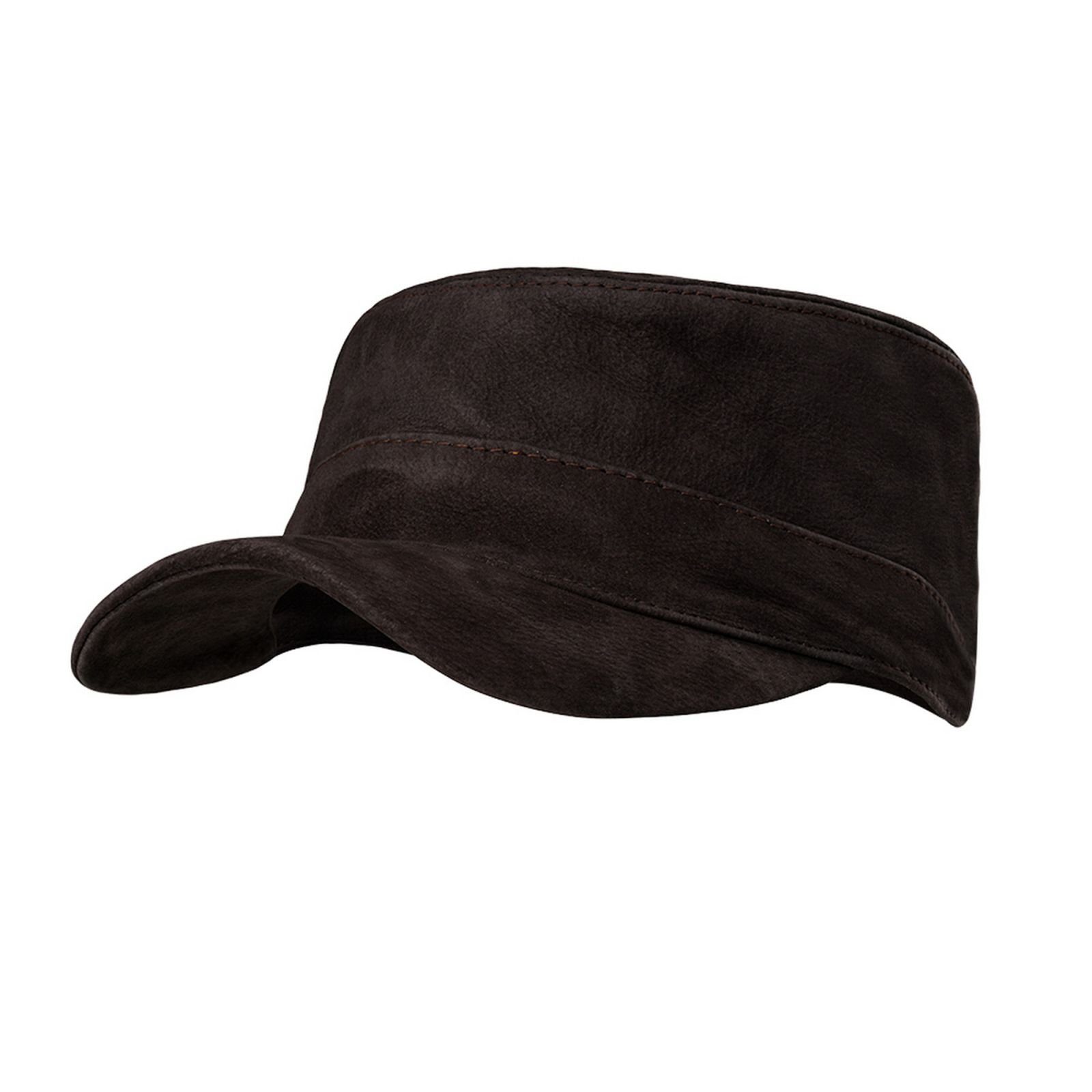 Hut FOX Leder BLACK Cowboyhut CUBA Schirmmütze Marrone Cap FOREST