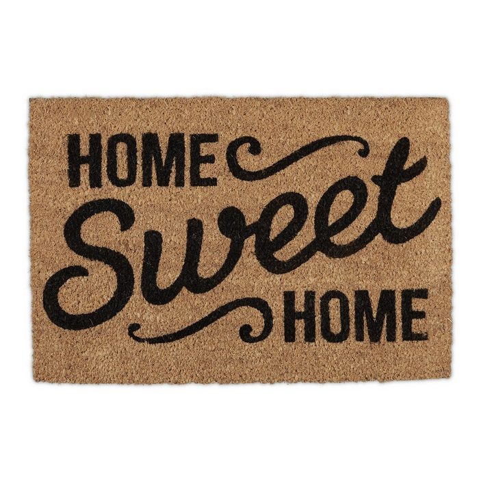 Fußmatte Fußmatte Kokos "Home Sweet Home" relaxdays Höhe: 15 mm
