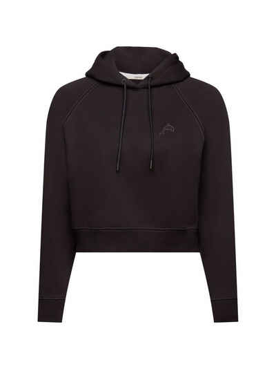 Esprit Sweatshirt Cropped-Hoodie mit Delfin-Logo (1-tlg)