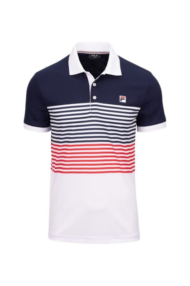 Fila Poloshirt BB Monte Carlo (rec. Polyester) weiss/navy/rot Herren